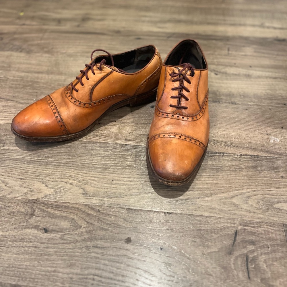 Cole Haan Wayne Cap Toe Oxford Shoes – Brown Leather, Size 10 - Picture 13 of 15